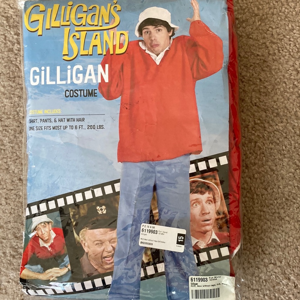 *NEW* Men’s Gilligan costume include shirt pants and hat with hair. One size